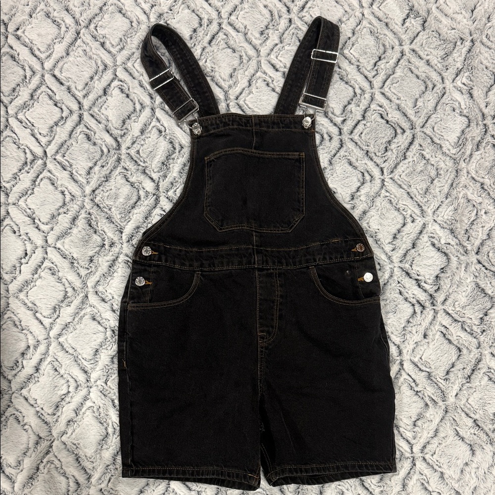 ASOS Black Denim Men's Shorts Overalls